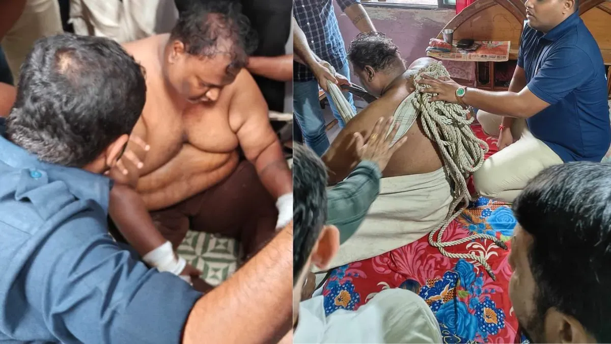 200 किलो के शख्स ने चौथी मंजिल पर की सुसाइड की कोशिश, नीचे उतारने में 11 जवानों का छूटा पसीना