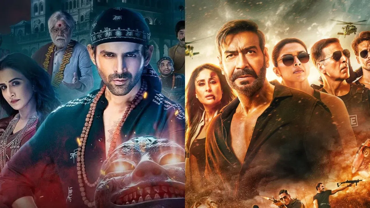 8 स्टार्स वाली ‘सिंघम अगेन’ कार्तिक आर्यन की ‘भूल भुलैया 3’ को मात नहीं दे पाई, विदेशी कमाई ने उड़ाए होश
