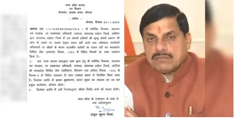 बांधवगढ़ में दस हाथियों की मौत के मामले पर सरकार का बड़ा एक्शन, इतने अधिकारी हो गए निलंबित