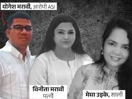 पत्नी को मनाने पहुंचा तो साली ने टोका, ASI ने दोनों को उतार दिया मौत के घाट; हुआ फरार