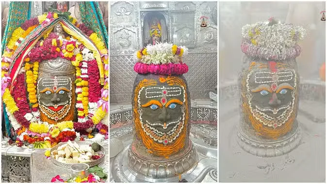 महाकाल को रमाई गई भस्म, शीश पर विराजी मां गंगा