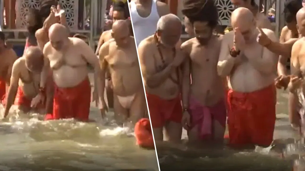 प्रयागराज महाकुंभ: गृह मंत्री अमित शाह ने संगम में लगाई पवित्र डुबकी, साथ रहे सीएम योगी