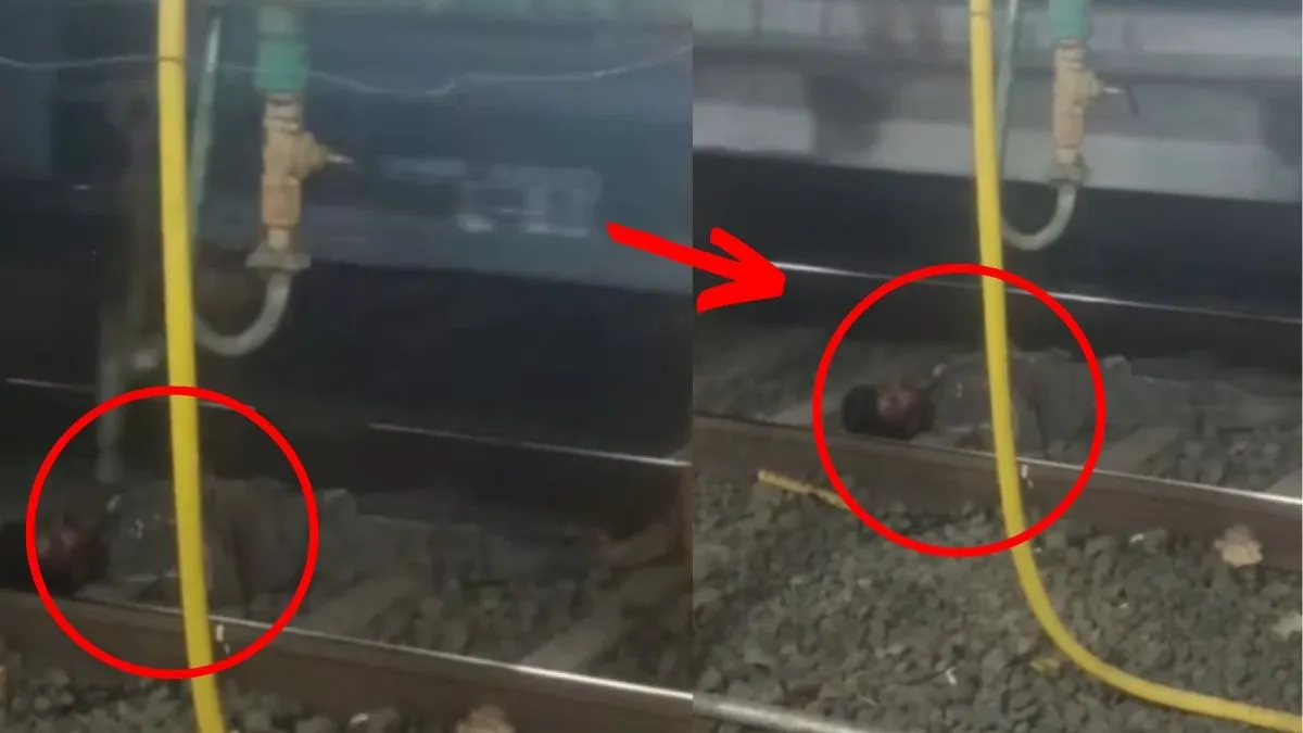 भोपाल रेलवे स्टेशन पर नशे में धुत युवक पटरी पर गिरा, ऊपर से गुजर गई मालगाड़ी