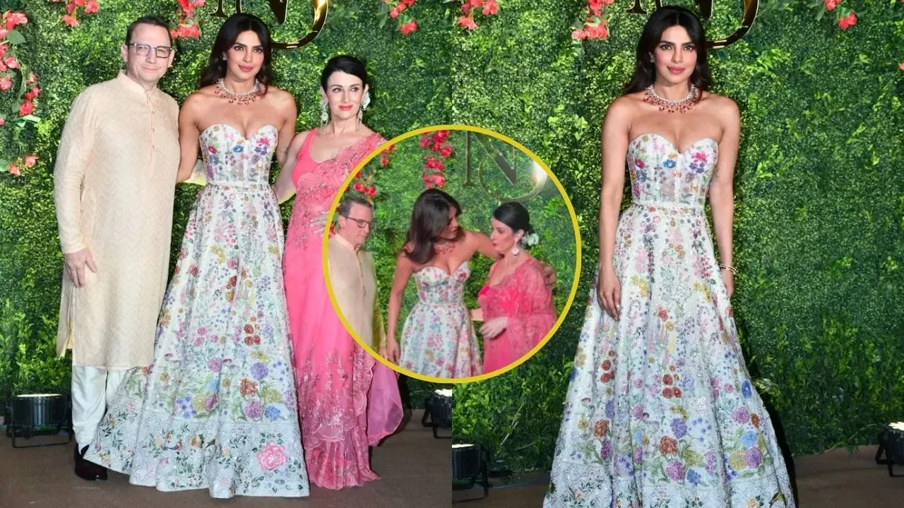 Priyanka Chopra की हरकत ने जीता फैन्स का दिल, सासू मां की साड़ी ठीक करती दिखीं देसी गर्ल