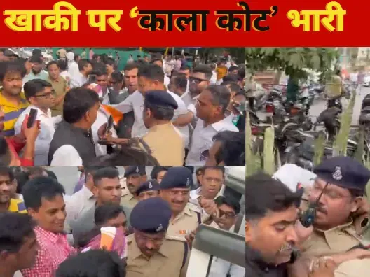 वकीलों ने की गुंडागर्दी !, पुलिस के साथ राह चलती जनता को भी पीटा, इंदौर में मचा खूब बवाल