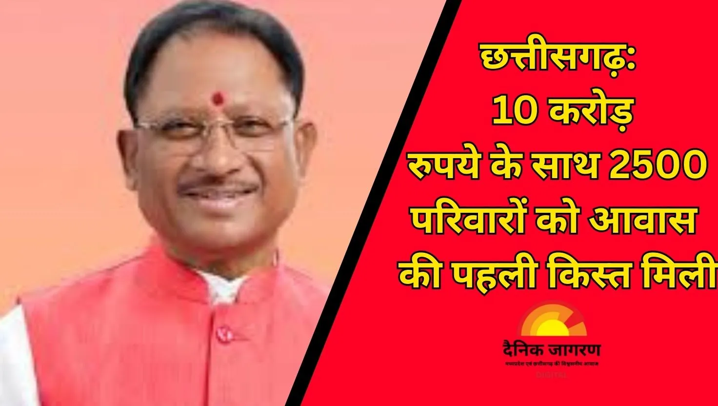 प्रधानमंत्री आवास योजना: CM साय ने 10 करोड़ रुपये जारी किए, नक्सल प्रभावित 2500 परिवारों को पहली किस्त