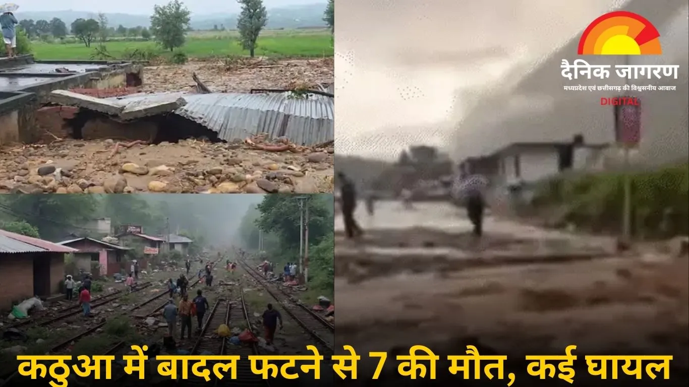 जम्मू-कश्मीर और हिमाचल में बादल फटने से तबाही: कठुआ में 7 की मौत, कुल्लू में सड़कें-घर ध्वस्त