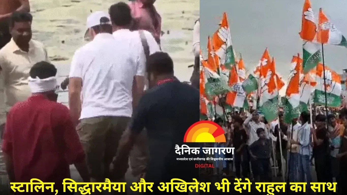कटिहार में राहुल गांधी उतरे तालाब में, किसानों से मिले; वोटर अधिकार यात्रा का 7वां दिन