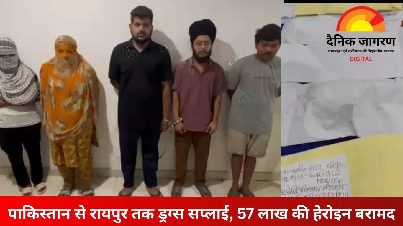 रायपुर में हेरोइन तस्करी का बड़ा नेटवर्क पकड़ा गया: चॉकलेट-गुटखा पाउच में छिपाकर करते थे सप्लाई, CA छात्रा समेत 6 गिरफ्तार