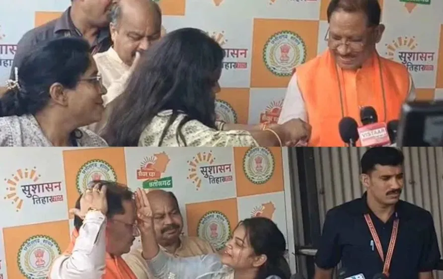 रक्षाबंधन पर मुख्यमंत्री विष्णु देव साय को महिला पत्रकारों ने बांधी राखी, गैस सब्सिडी बढ़ने पर जताया आभार