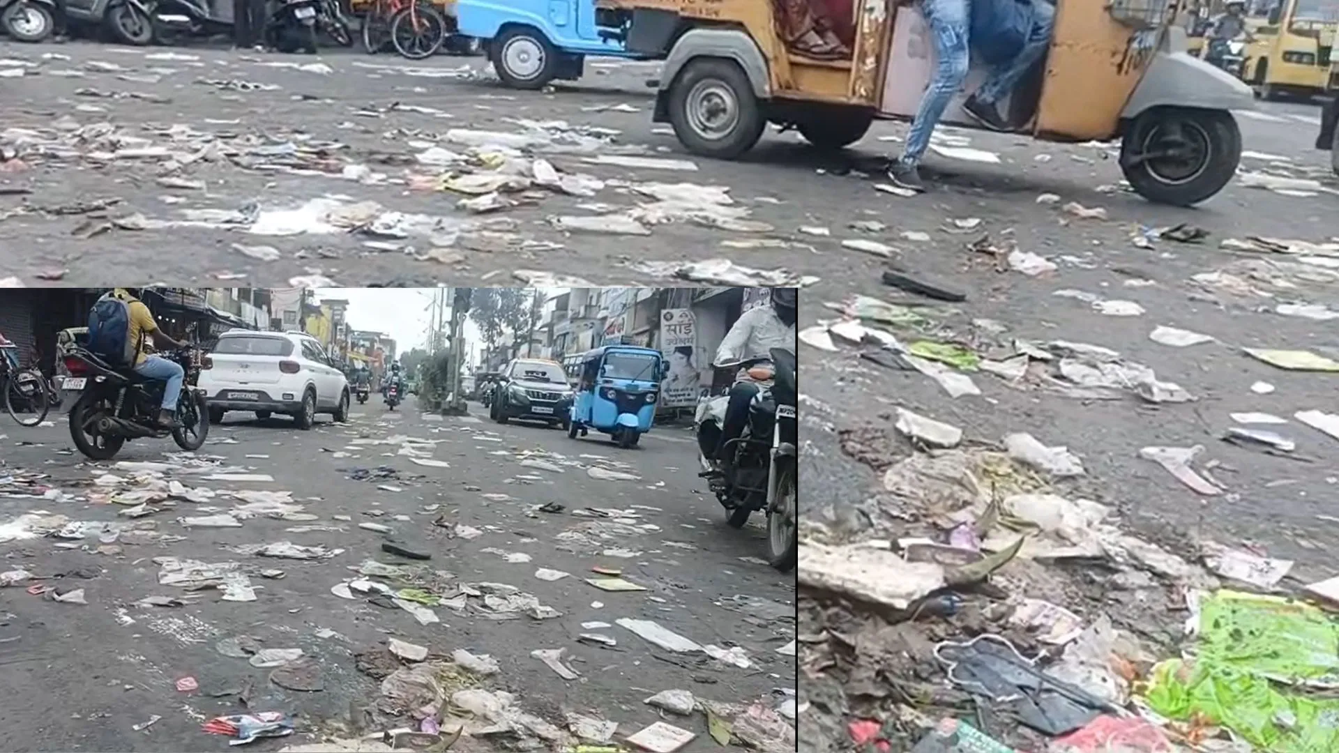 जबलपुर: 4 महीने से वेतन न मिलने पर फूटा सफाई कर्मियों का गुस्सा, 2 किमी सड़क पर फैलाया कचरा