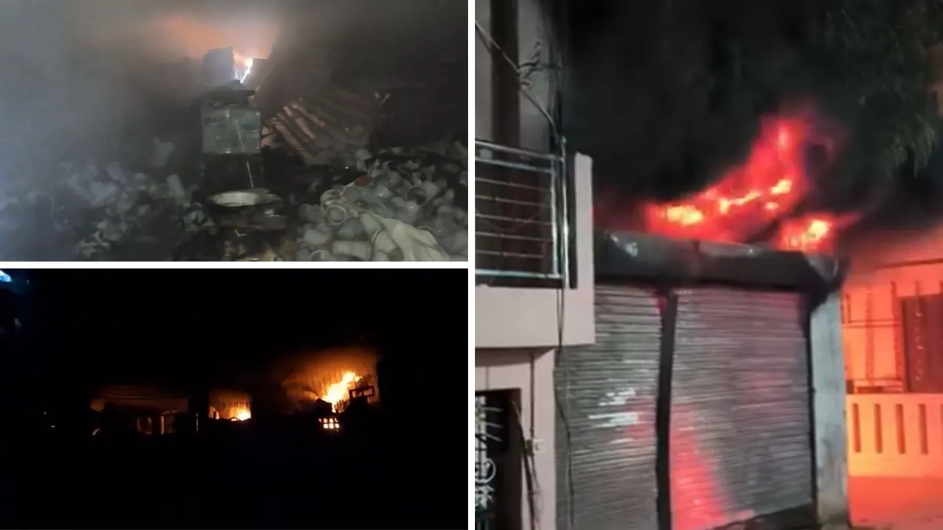 MP में दिवाली की रात आग से हड़कंप, ग्वालियर, नीमच, बीना और मुरैना में गोदाम और घर जलने की घटनाएँ