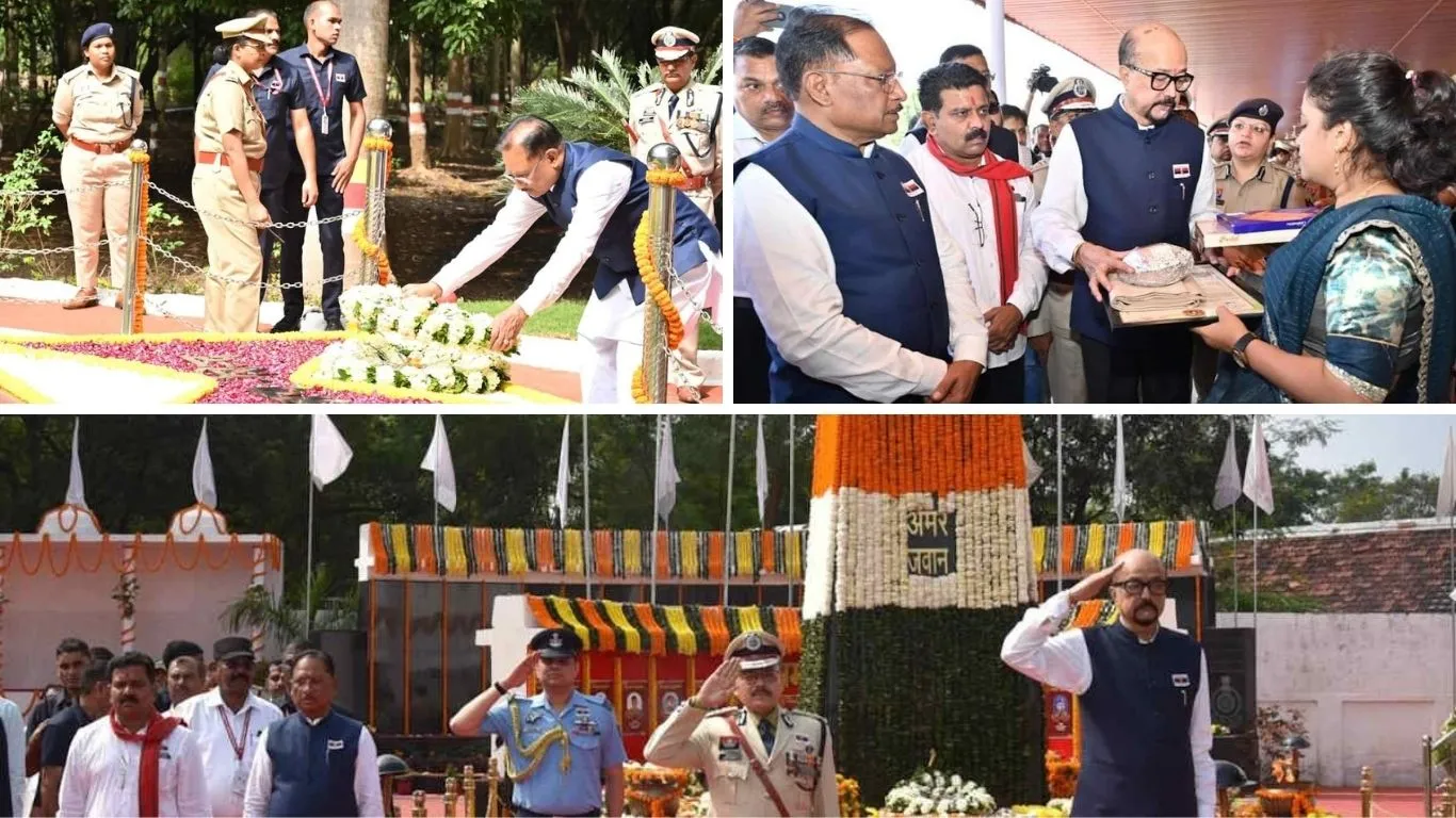 पुलिस स्मृति दिवस 2025: मुख्यमंत्री साय और राज्यपाल डेका ने शहीद जवानों को दी भावभीनी श्रद्धांजलि, कहा—बलिदान सदैव प्रेरणा देगा