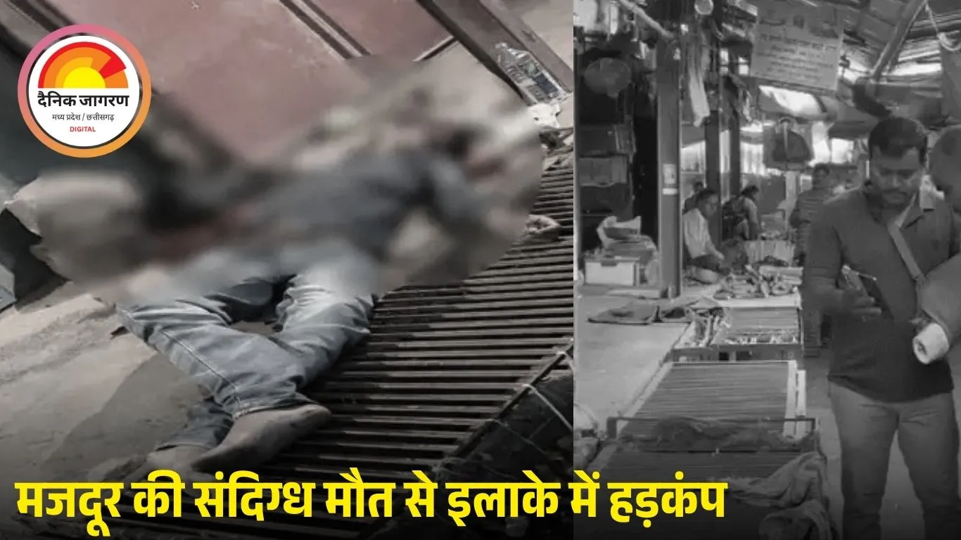 दुर्ग के इंदिरा मार्केट में खून से लथपथ शव मिलने से सनसनी: सिर पर चोट के निशान 