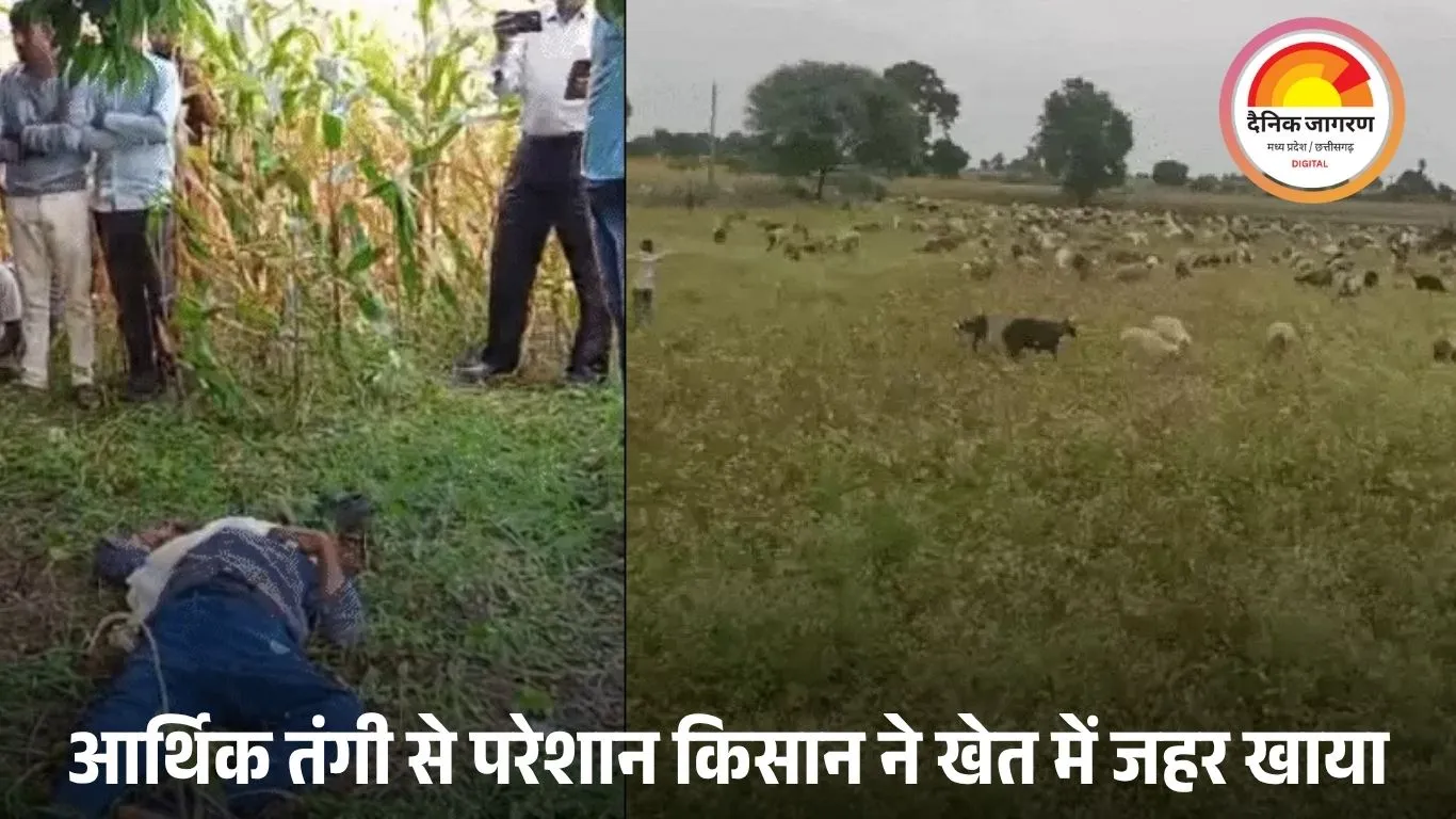 खंडवा: कर्ज और फसल नुकसान से परेशान किसान ने खेत में जहर खाकर की आत्महत्या