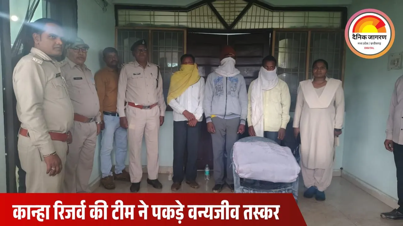 मंडला में बाघ की खाल के साथ तीन तस्कर गिरफ्तार