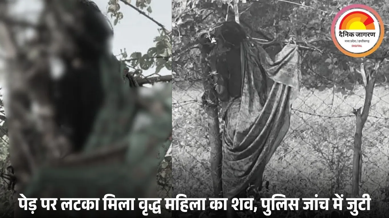 निवाड़ी में पेड़ पर लटका मिला बुजुर्ग महिला का शव, हत्या की आशंका