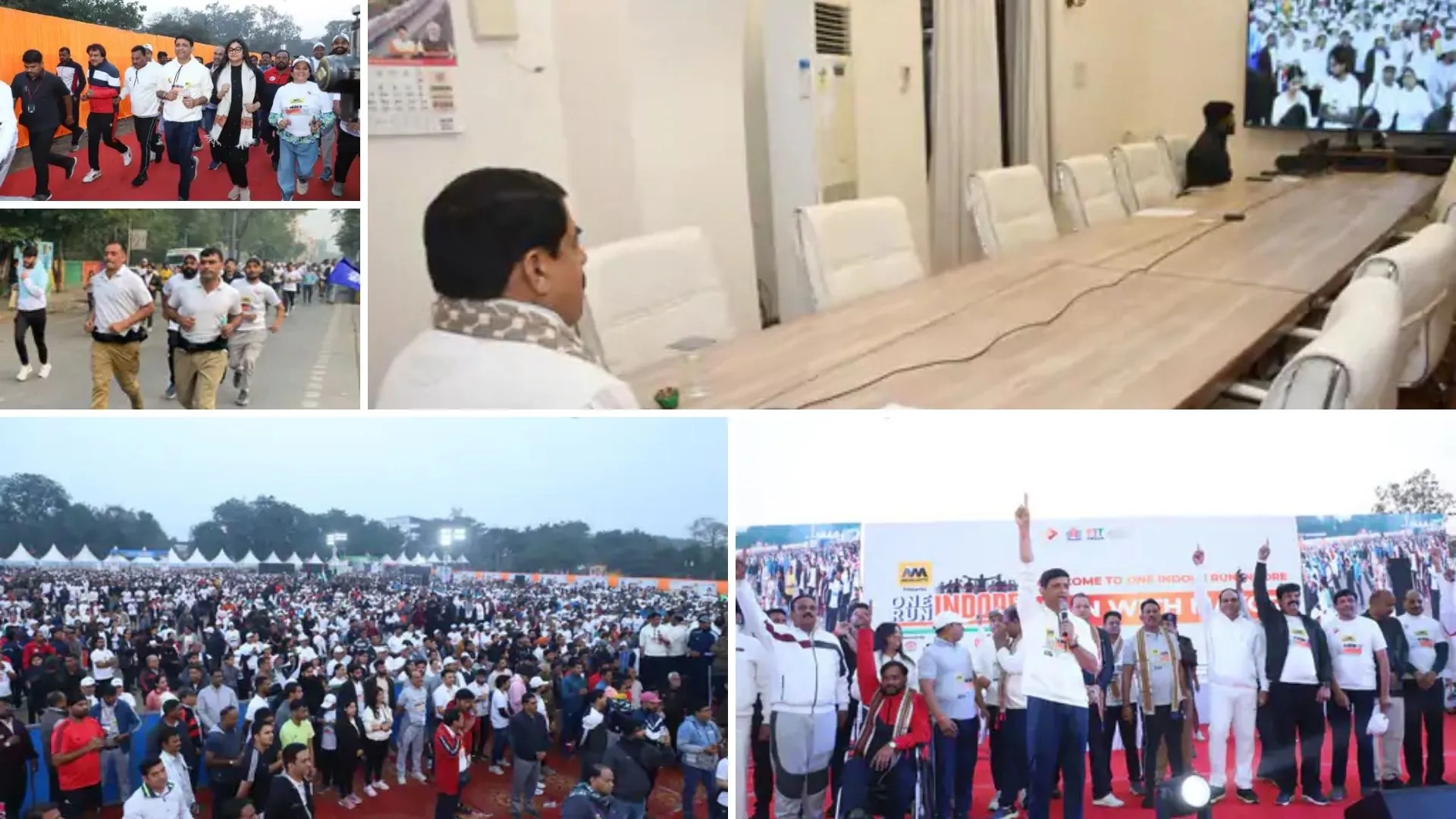 वन इंदौर–रन इंदौर मैराथन में उमड़ा सैलाब, 20 हजार से ज्यादा लोग दौड़े