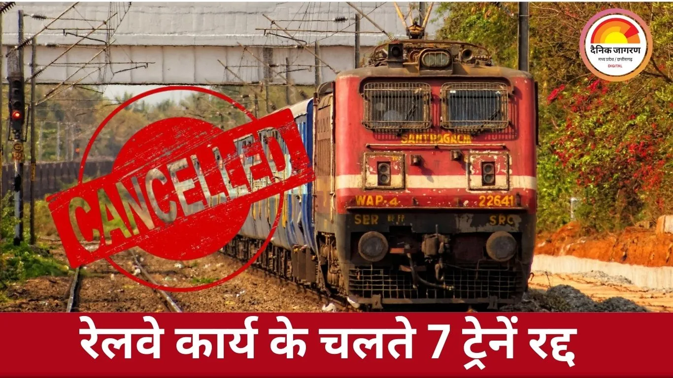 रेलवे कार्य के चलते छत्तीसगढ़ से गुजरने वाली 7 ट्रेनें रद्द, यात्रियों की बढ़ी परेशानी