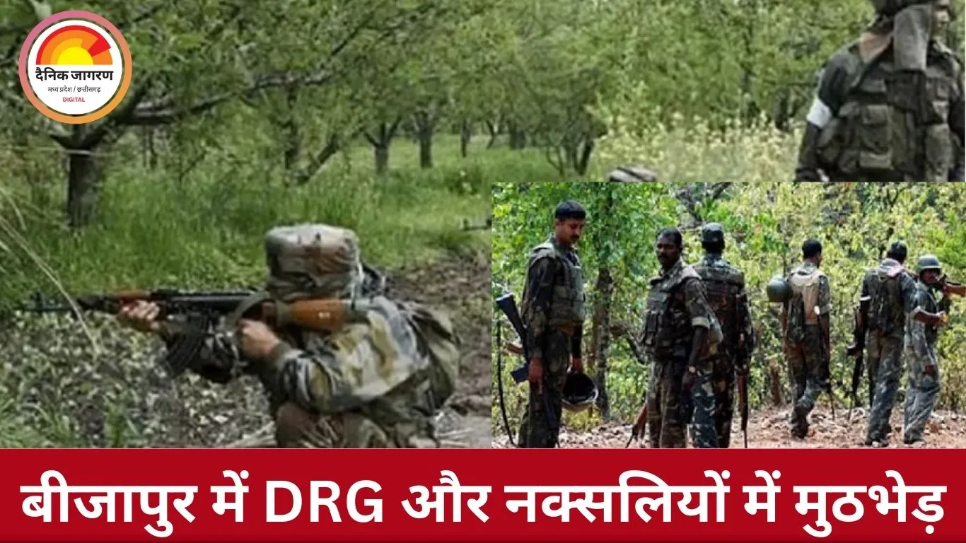 बीजापुर के जंगलों में DRG और नक्सलियों के बीच मुठभेड़, सुबह से रुक-रुककर फायरिंग जारी