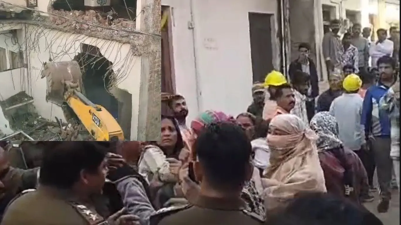 VIdeo : मंदसौर के शामगढ़ में प्रशासन का बड़ा एक्शन: आरोपी युवकों के घर पर चला बुलडोजर