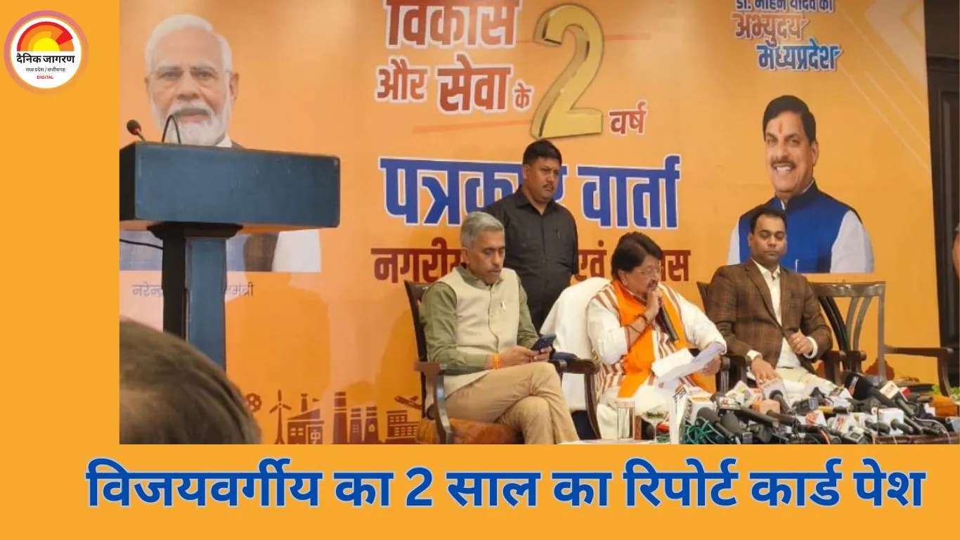 मध्यप्रदेश: विजयवर्गीय ने पेश किया 2 साल का रिपोर्ट कार्ड