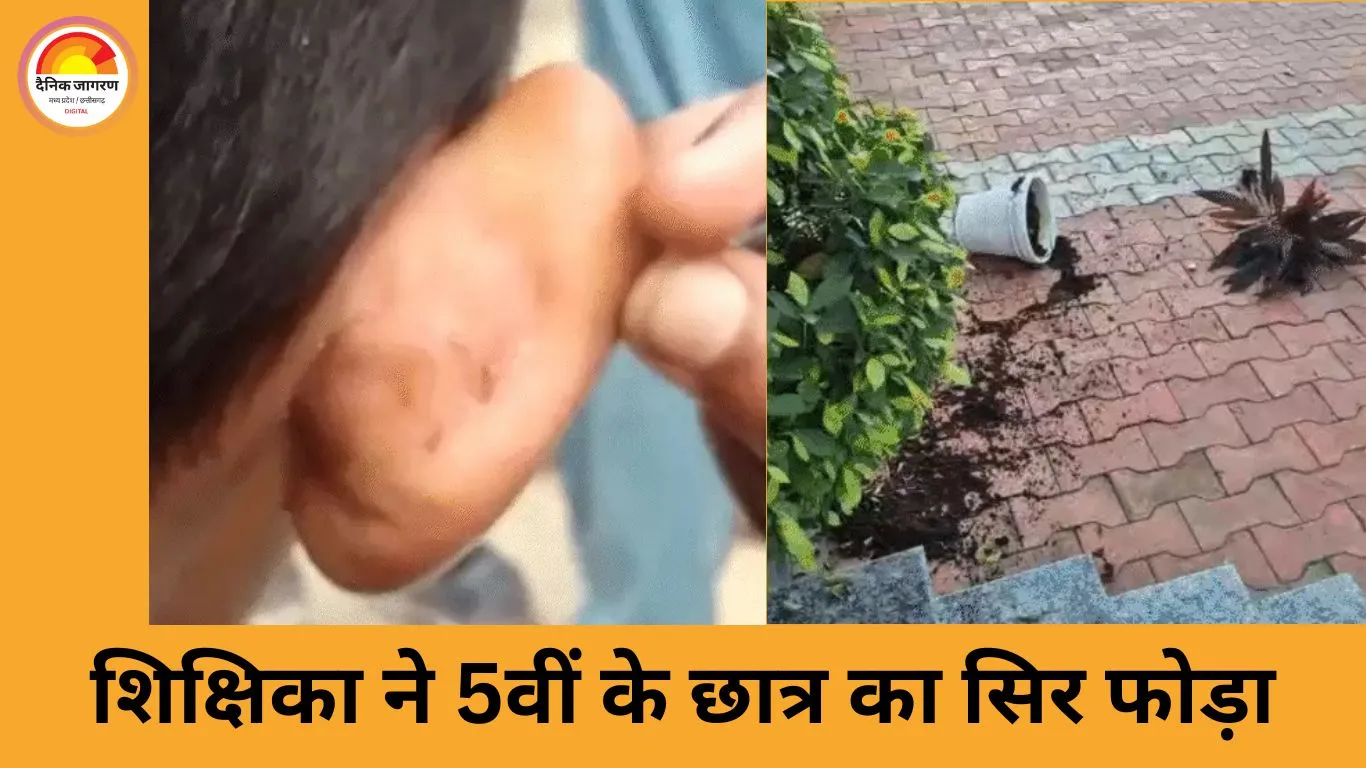 रीवा में निजी स्कूल में शिक्षिका ने 5वीं के छात्र का सिर फोड़ा, बहन को भी मारा