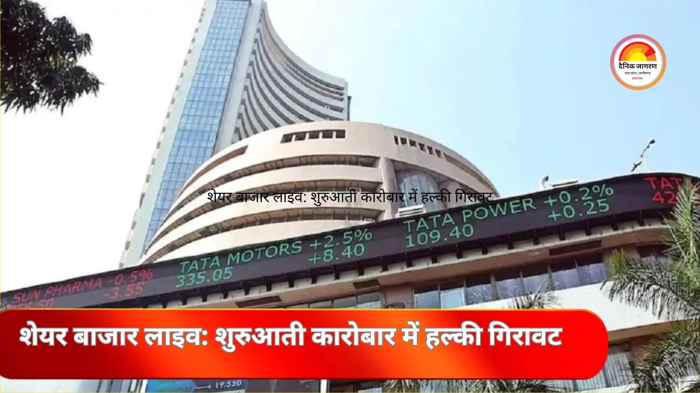 मामूली गिरावट के साथ बाज़ार की शुरुआत, RIL और टाटा स्टील में दबाव