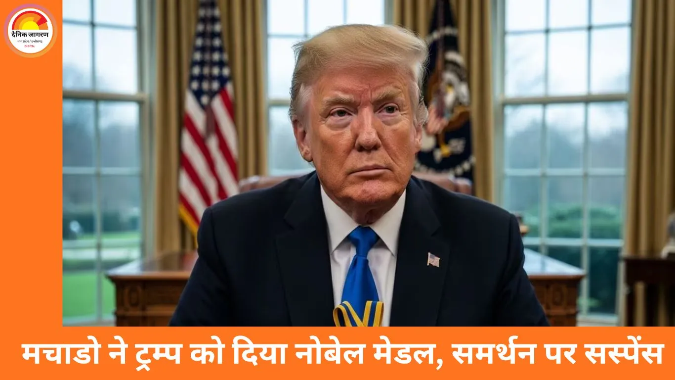 वेनेजुएला की विपक्षी नेता मचाडो ने ट्रम्प को सौंपा नोबेल शांति पुरस्कार का मेडल, वॉशिंगटन में बढ़ी सियासी हलचल