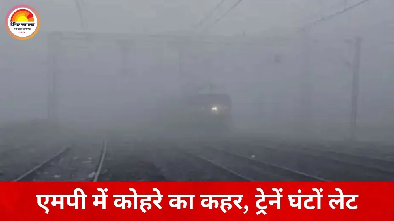 घने कोहरे और शीतलहर से मध्यप्रदेश बेहाल: रेल यातायात प्रभावित, कई जिलों में तापमान सामान्य से काफी नीचे