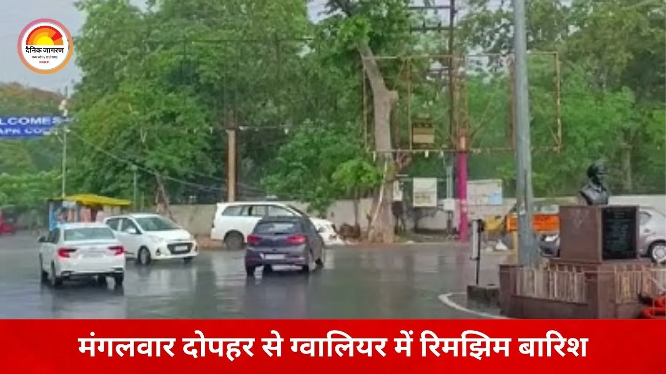 पहाड़ों की बर्फबारी का असर ग्वालियर-चंबल में दिखा: बादलों के बाद रिमझिम बारिश, दिन के तापमान में 6 डिग्री की गिरावट