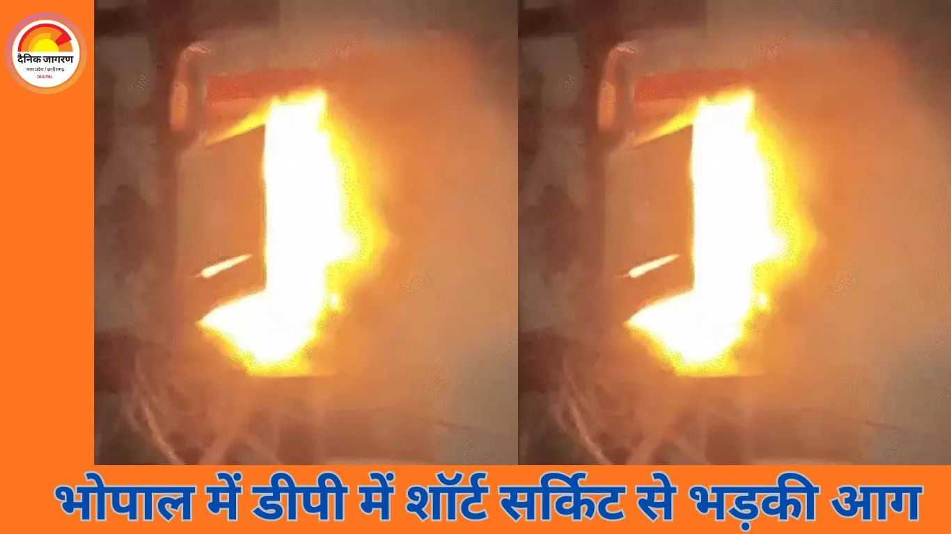 भोपाल के संजय नगर में बिजली डिस्ट्रीब्यूशन पाइंट में लगी भीषण आग, इलाके में मचा हड़कंप