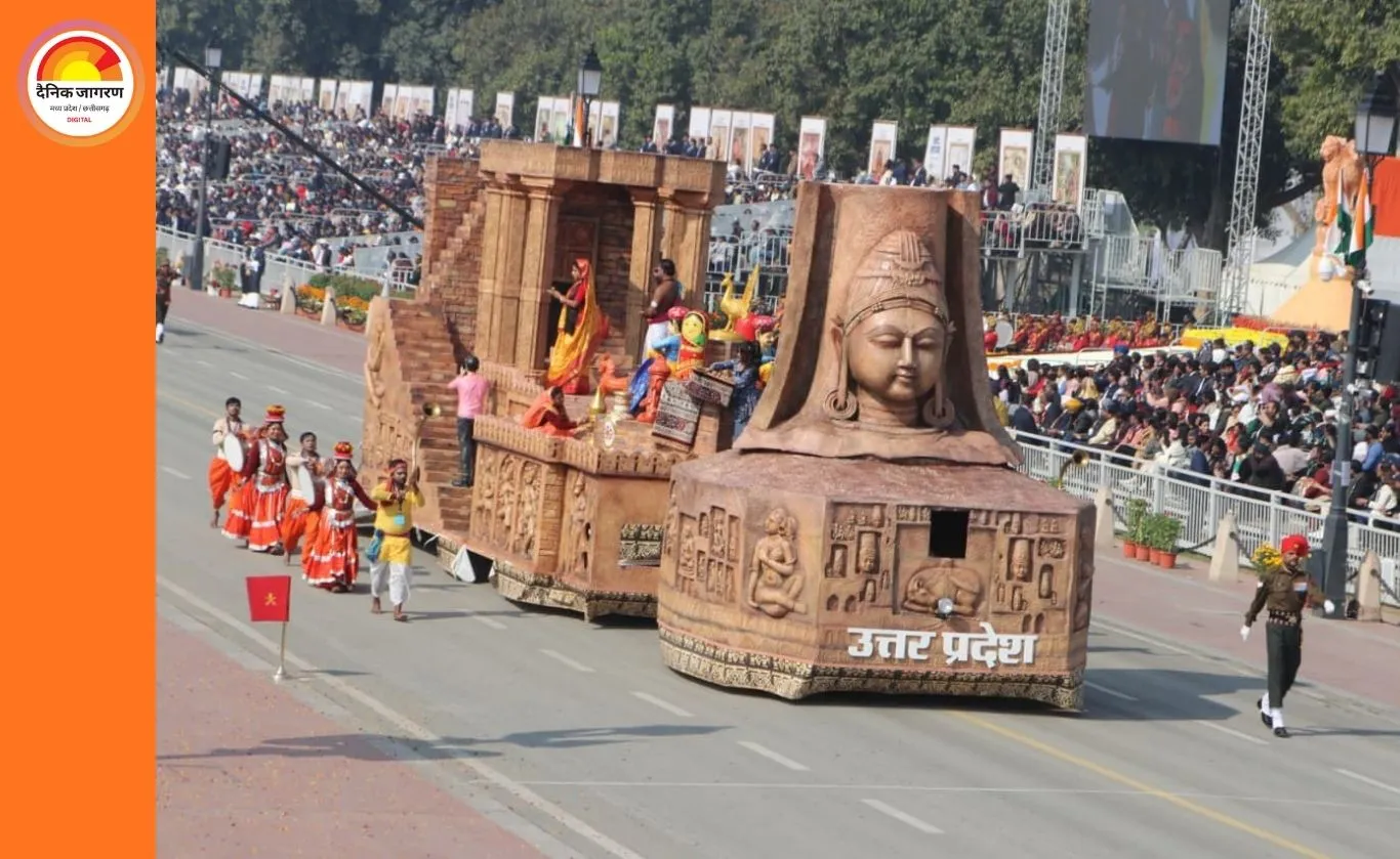 कर्तव्य पथ पर मंत्रमुग्ध दिखे दर्शक, उत्तर प्रदेश की झांकी ने बटोरी खूब सराहना