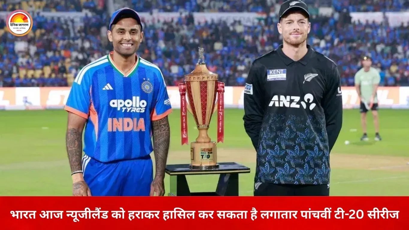 भारत आज न्यूजीलैंड के खिलाफ तीसरा टी-20 खेलकर हासिल कर सकता है लगातार पांचवीं सीरीज जीत