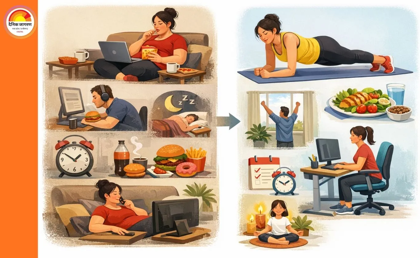 वर्क फ्रॉम होम में बढ़ता मोटापा: कारण और समाधान