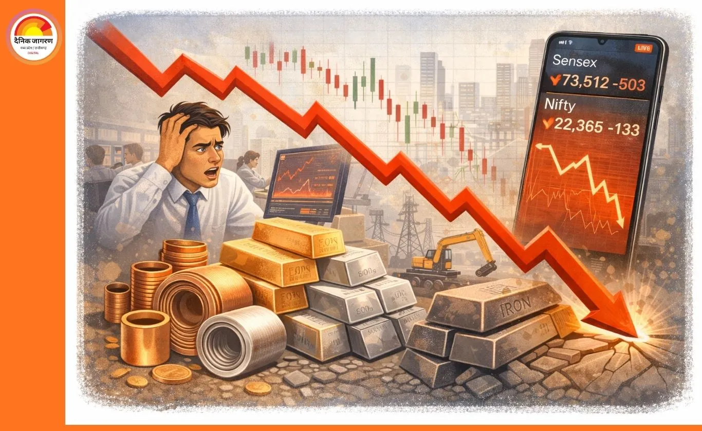 सेंसेक्स 503 अंक टूटा, निफ्टी भी 133 अंक लुढ़का; मेटल शेयरों में सबसे ज्यादा बिकवाली