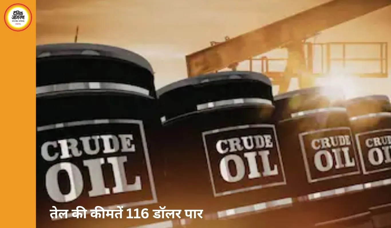  तेल की कीमतें 116 डॉलर पार, महंगाई और GDP पर दबाव बढ़ने की चेतावनी