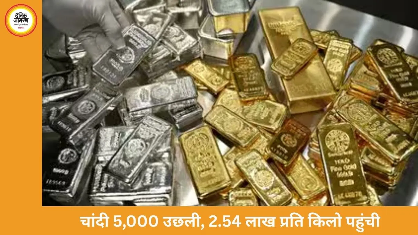 Gold Silver Price Today: चांदी 5,000 उछलकर 2.54 लाख पर, सोना 1.56 लाख; इस साल अब तक 23 हजार महंगा