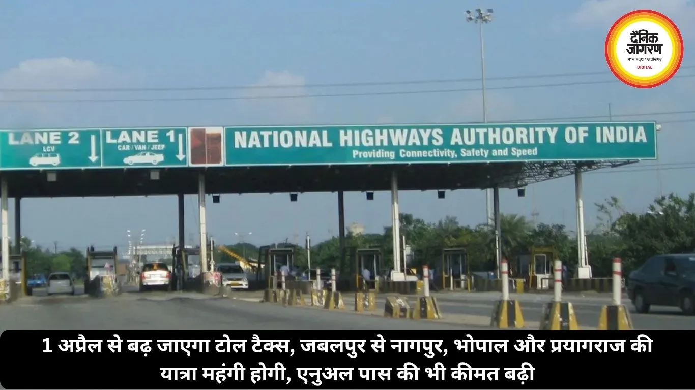 1 अप्रैल से बढ़ जाएगा टोल टैक्स, जबलपुर से नागपुर, भोपाल और प्रयागराज की यात्रा महंगी होगी, एनुअल पास की भी कीमत बढ़ी