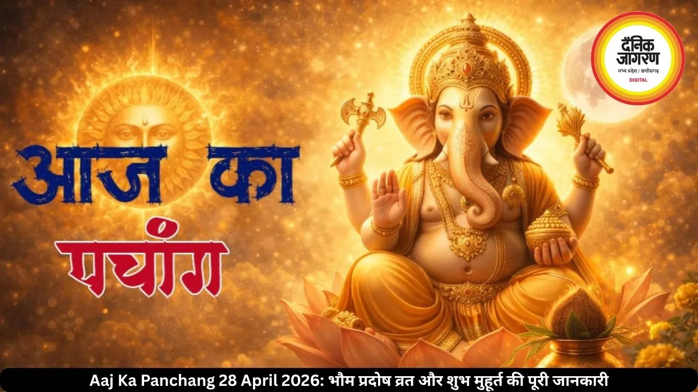 Aaj Ka Panchang 28 April 2026: भौम प्रदोष व्रत और शुभ मुहूर्त की पूरी जानकारी