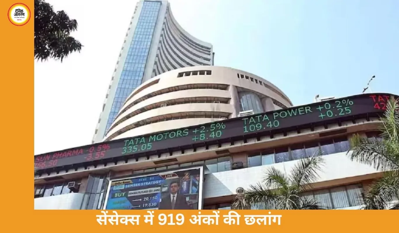सेंसेक्स 919 अंक उछलकर 77,550 पर बंद, निफ्टी 24,050 के पार; बैंकिंग और ऑटो शेयरों में जोरदार खरीदारी से बाजार मजबूत