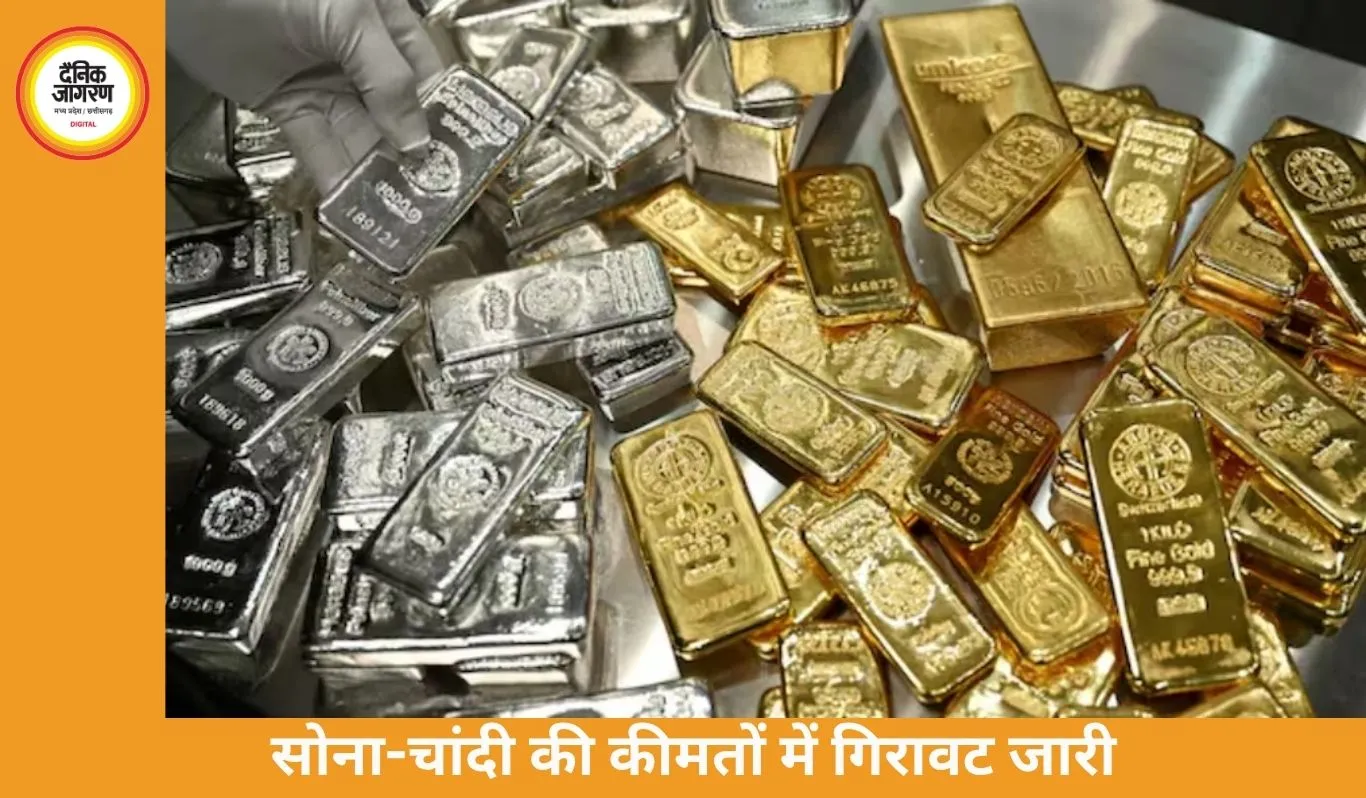 सोना-चांदी की कीमतों में गिरावट जारी: चांदी 2,753 टूटी, सोना 246 सस्ता, जंग के बीच 45 दिन में बड़ी गिरावट