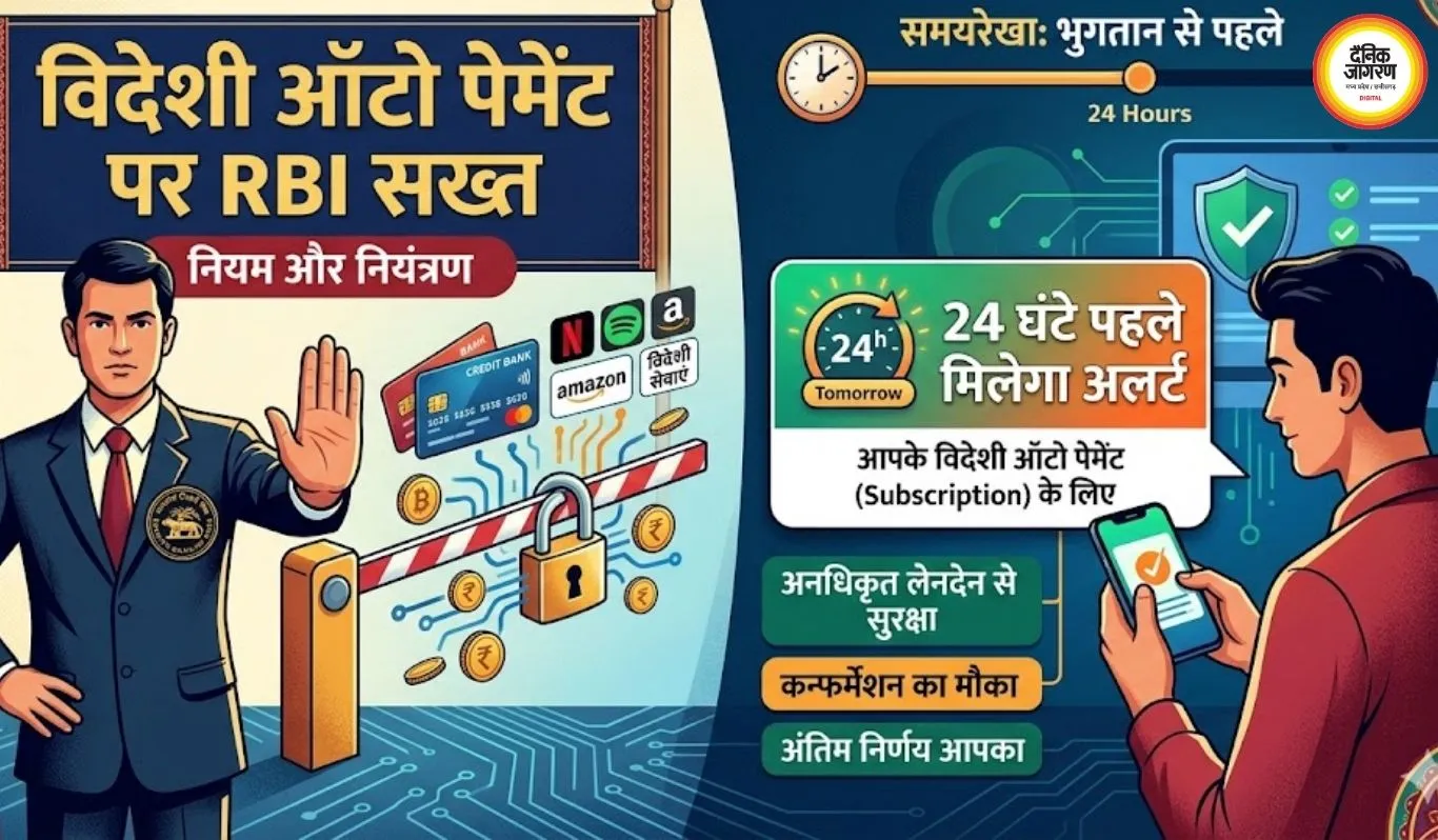 विदेशी ऑटो पेमेंट पर RBI सख्त, 24 घंटे पहले मिलेगा अलर्ट