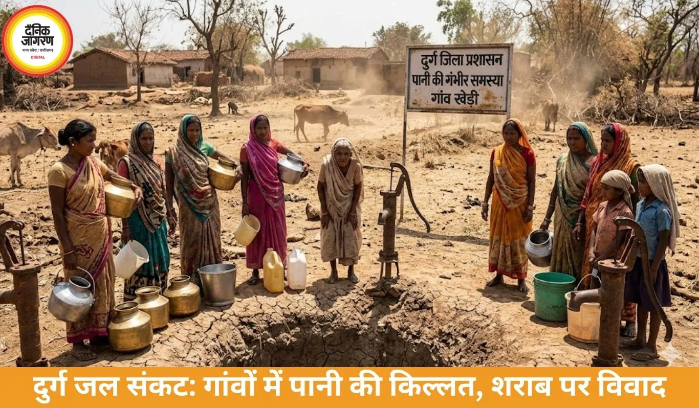 दुर्ग के गांवों में जल संकट गहराया, अवैध शराब पर भी उठे सवाल