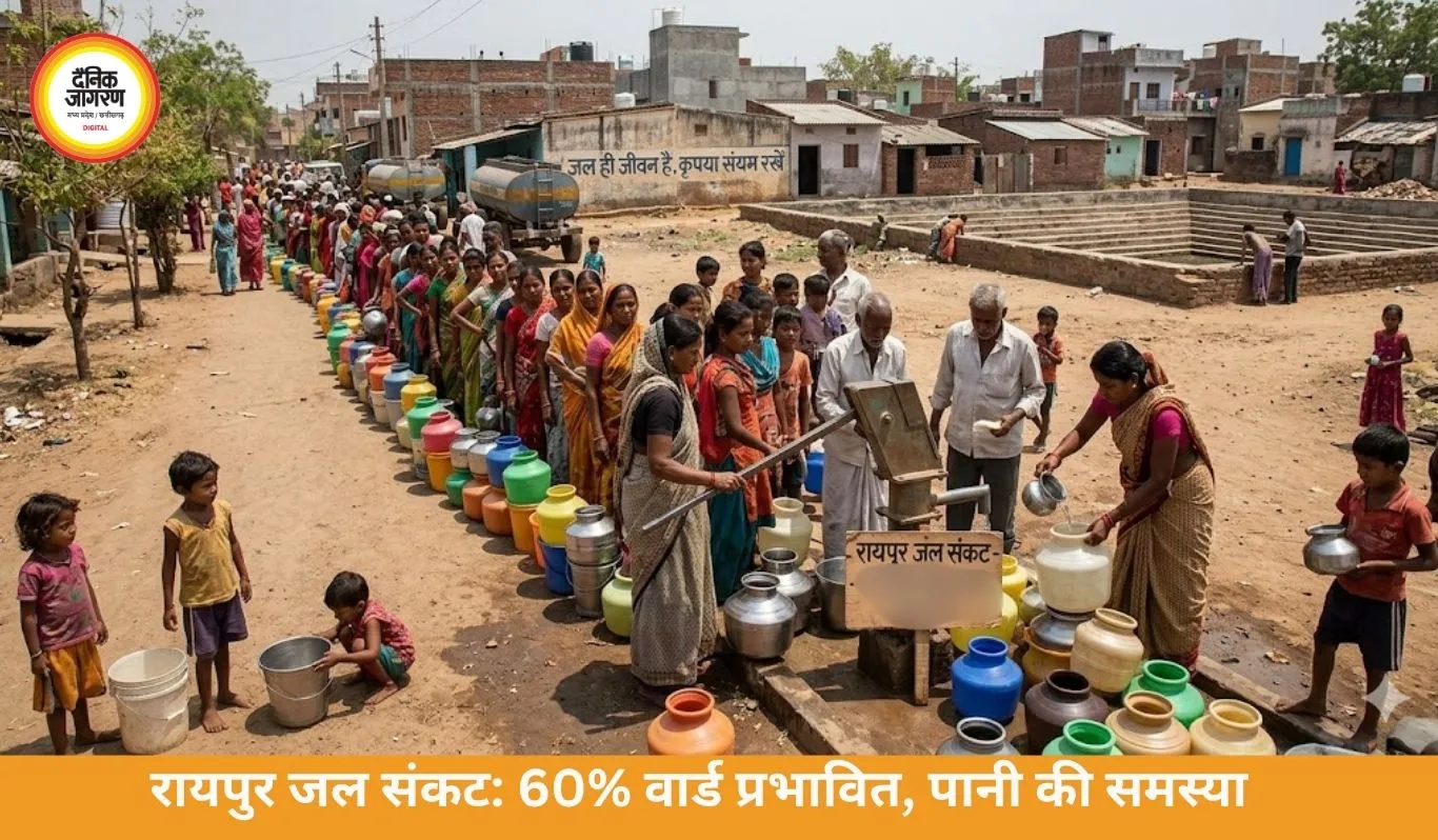 रायपुर जल संकट: 60% वार्ड प्रभावित, पानी की समस्या गहराई