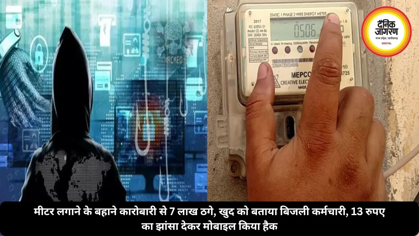मीटर लगाने के बहाने कारोबारी से 7 लाख ठगे, खुद को बताया बिजली कर्मचारी, 13 रुपए का झांसा देकर मोबाइल किया हैक