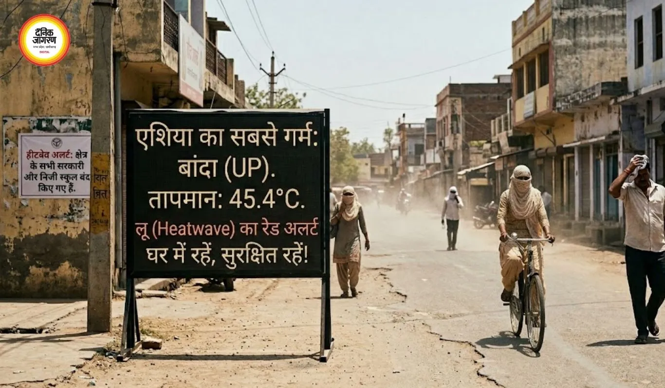  एशिया में सबसे गर्म बना बांदा, पारा 45.4°C; 10 राज्यों में लू का अलर्ट, कई जगह स्कूल बंद