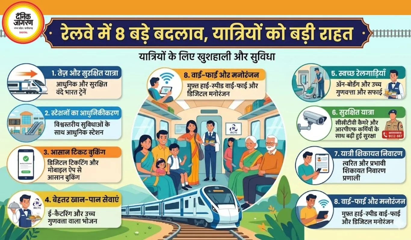 रेलवे में बड़ा बदलाव: अब टिकट कैंसिल से लेकर हाइड्रोजन ट्रेन तक—यात्रियों के लिए 8 बड़े सरप्राइज 