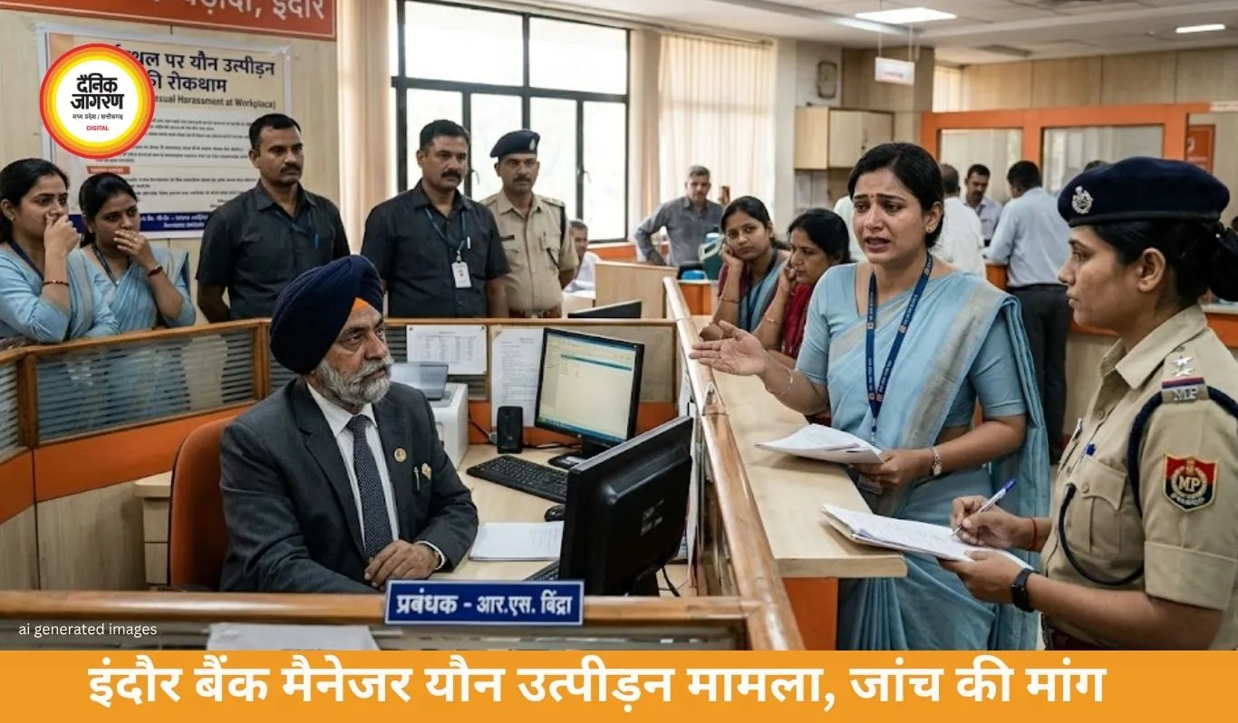 इंदौर में बैंक मैनेजर के यौन उत्पीड़न के आरोप, जांच की मांग