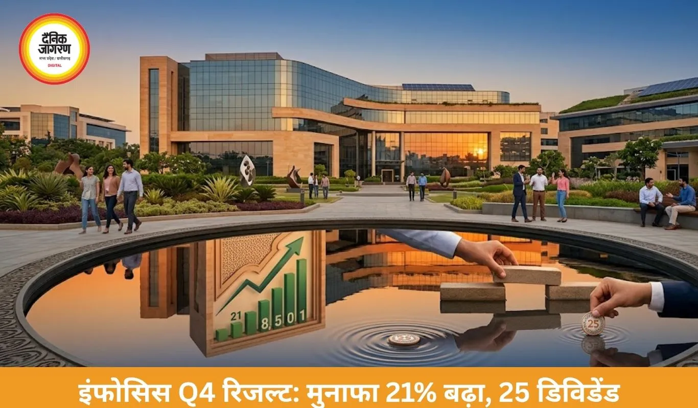 इंफोसिस Q4 रिजल्ट: मुनाफा 21% बढ़कर 8,501 करोड़, 25 डिविडेंड का ऐलान